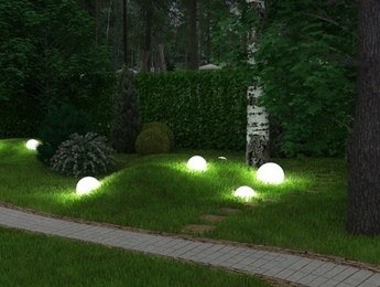 Грунтовые светильники при ландшафтном освещении