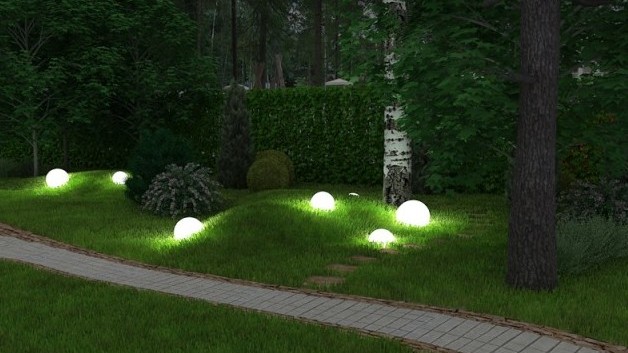 Грунтовые светильники при ландшафтном освещении
